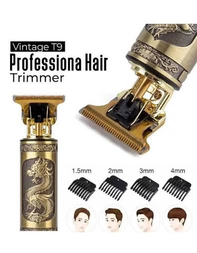 Vintage T9 Professional Trimmer ā Close-Cutting T-Blade Hair Clipper for Men - Metal Body