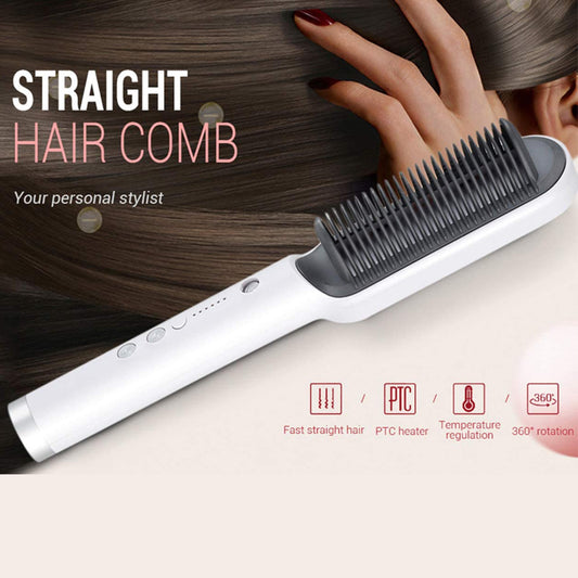 Electric Professional Hair Straightener Brush