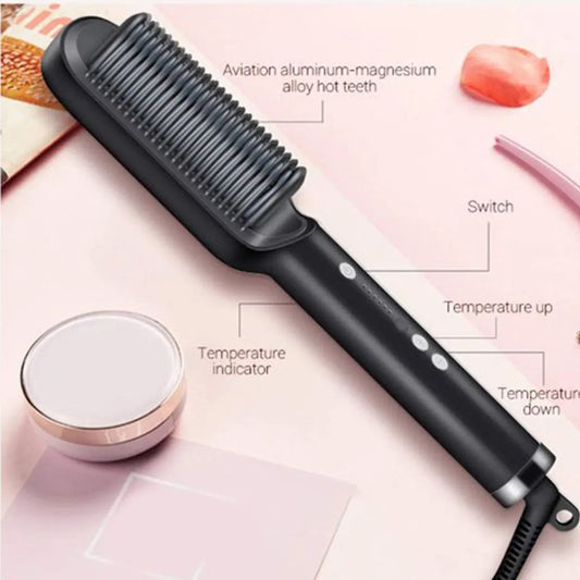 Electric Professional Hair Straightener Brush