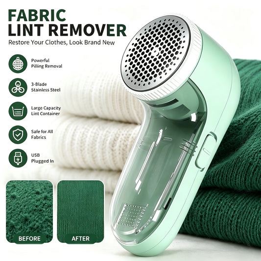 Rechargeable Lint Remover – Portable Electric Fabric Shaver for Clothes, Sweaters & Upholstery (Random Color)
