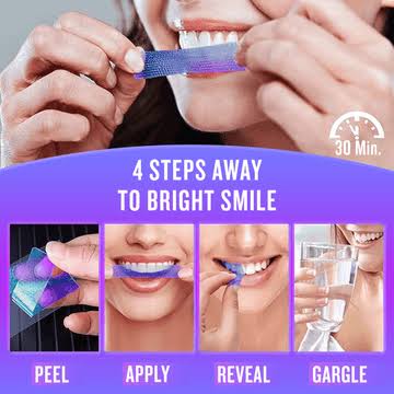 Purple Instant Teeth Whitening Strips (14 Treatments)