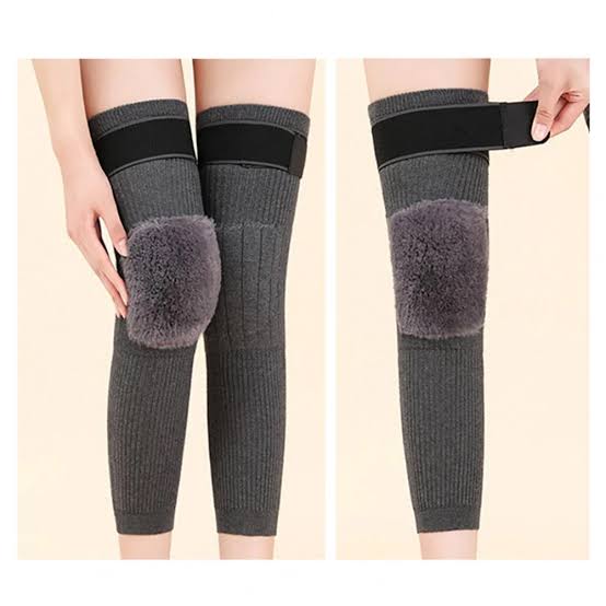 1 Pair Thermal Knee Warmers | Winter Warm Knee Protector for Men & Women | Soft, Stretchable & Comfortable Knee Support