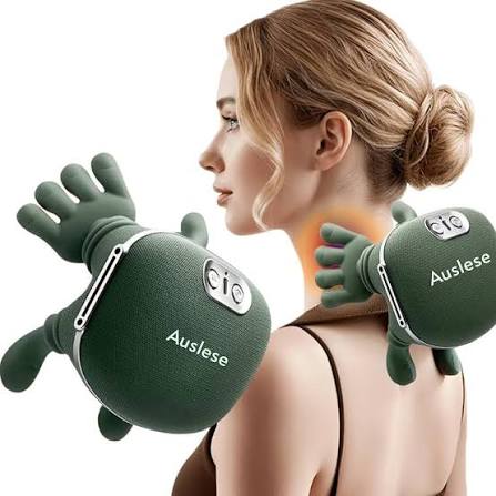 Smart Finger Pressure Neck Massager – Electric Deep Kneading Heated Back & Shoulder Massager | Pain Relief Relaxation Device for Home