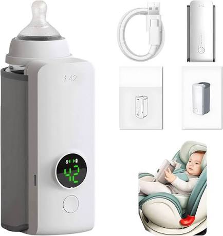 USB Baby Bottle Warmer With Adjustable Temperature Display Portable Milk Warmer For Convenient Baby Feeding At Home Or On The Go