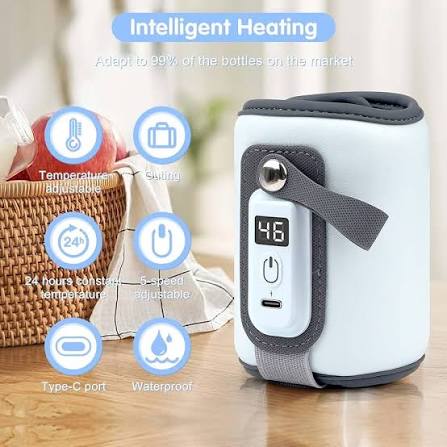 USB Baby Bottle Warmer With Adjustable Temperature Display Portable Milk Warmer For Convenient Baby Feeding At Home Or On The Go