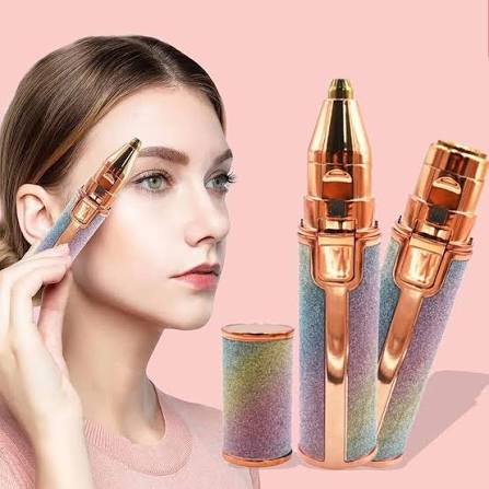 Electric Eyebrow Trimmer for Women 2 In1 Rechargeable Facial Hair Removal and Eyebrow Shaver Painless Face Razor Body Epilator